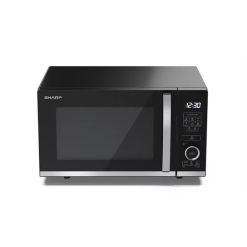SHARP YC-QS204AEB 20L, forgótányér nélküli, mikrohullámú sütő, 800W, teljesítményfokozatok: 10, ECO funkció, Fekete