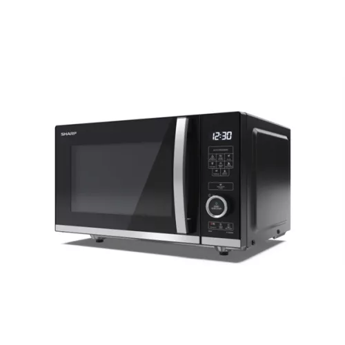 SHARP YC-QS204AEB 20L, forgótányér nélküli, mikrohullámú sütő, 800W, teljesítményfokozatok: 10, ECO funkció, Fekete