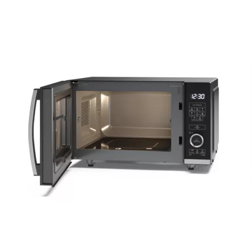 SHARP YC-QS204AEB 20L, forgótányér nélküli, mikrohullámú sütő, 800W, teljesítményfokozatok: 10, ECO funkció, Fekete