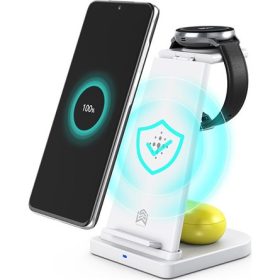   Boost YM-UD21S 3-in-1 15W univerzális vezeték nélküli töltő adapter fehér