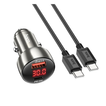 HOCO Z50 48W univerzális autós töltő adapter szürke