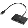 HP 3-portos USB-C USB3.0 hub fekete