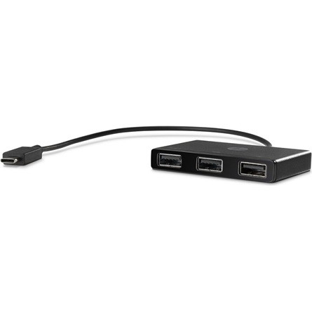 HP 3-portos USB-C USB3.0 hub fekete