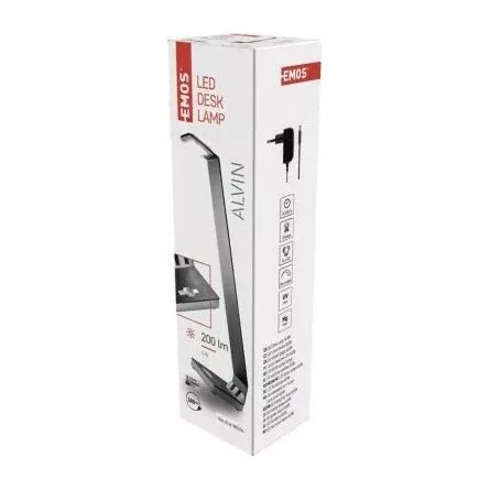 Emos Z7607B Alvin 200lm szabályozható fekete LED asztali lámpa