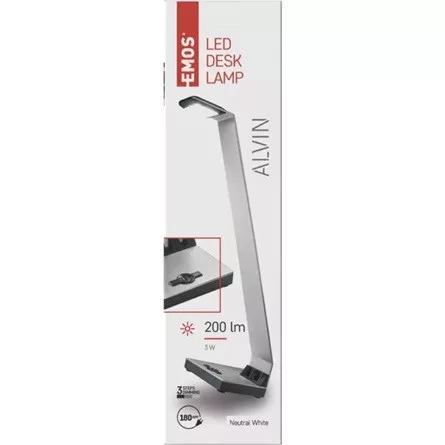Emos Z7607S Alvin 200lm szabályozható ezüst LED asztali lámpa