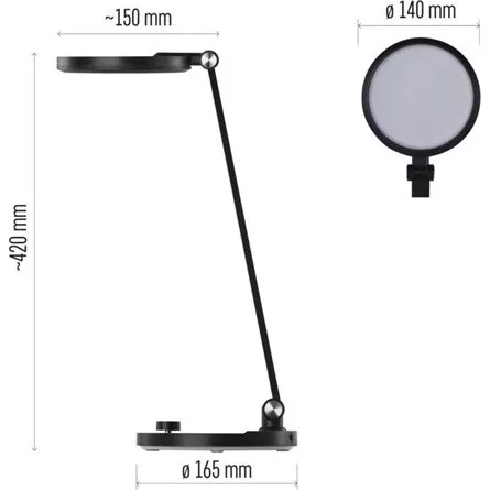 Emos Z7628B Charles fekete LED asztali lámpa