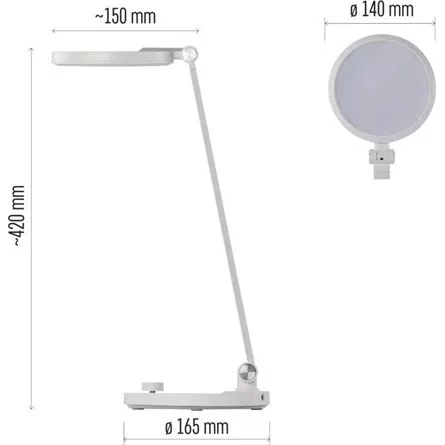 Emos Z7628W Charles fehér LED asztali lámpa