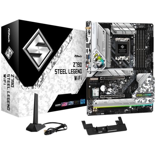ASROCK MB Desktop Z790 Steel Legend (S1700, 4x DDR5, 1x PCIe 5.0 x16, 1x PCIe 4.0 x16, 1x PCIe 3.0 x1, 4x Hyper M.2, 1x Blazing M.2, 8x SATA3, 2x USB-C, 16x USB 3.2, 5x USB 2.0, 1x RJ-45 2.5GB...