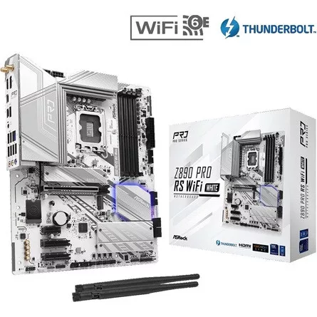 Asrock Z890 PRO RS WIFI WHITE desktop alaplap ATX