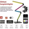 Emos GoSmart fekete, 175 cm, meleg fehér / RGBIC WiFi állólámpa