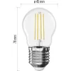 Emos ZF1120 E27 / 3,4 W (40 W) / 470 lm / meleg fehér filament gyertya LED izzó