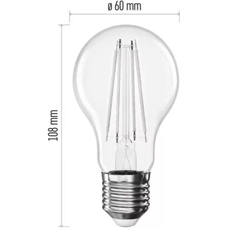 Emos ZF5D53 E27/7,8 W (75 W)/1060 lm/természetes fehér filament A60 LED izzó