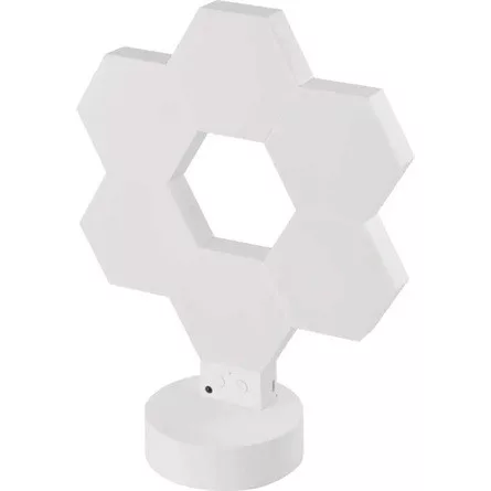 Emos GoSmart Hexagon fehér, 6 részből álló, RGBIC dimmelhető, WiFi LED asztali lámpa