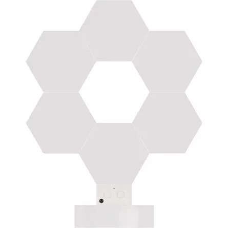 Emos GoSmart Hexagon fehér, 6 részből álló, RGBIC dimmelhető, WiFi LED asztali lámpa