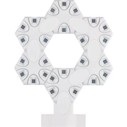 Emos GoSmart Hexagon fehér, 6 részből álló, RGBIC dimmelhető, WiFi LED asztali lámpa