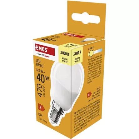 Emos ZL1F22 MINI GLOBE 5,5W 470lumen E14 LED gömb izzó