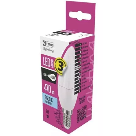 Emos ZQ3222 classic CANDLE 40W 470lumen E14 LED gyertya izzó