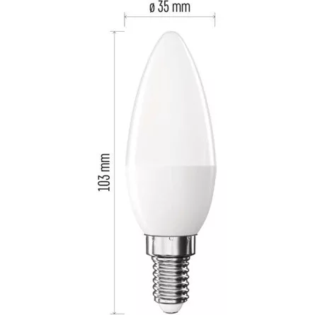 Emos ZQ3E41 E14/6,5 W (60 W)/806 lm/meleg fehér classic gyertya LED izzó