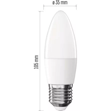 Emos ZQ4D11 E27 / 2,5 W (32 W) / 350 lm / meleg fehér classic gyertya LED izzó