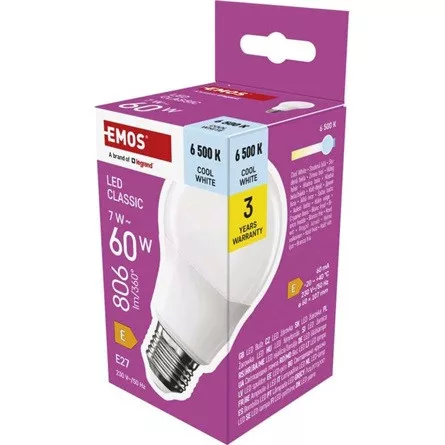 Emos ZQ5E54 classic A60 7W 806lumen E27 LED izzó