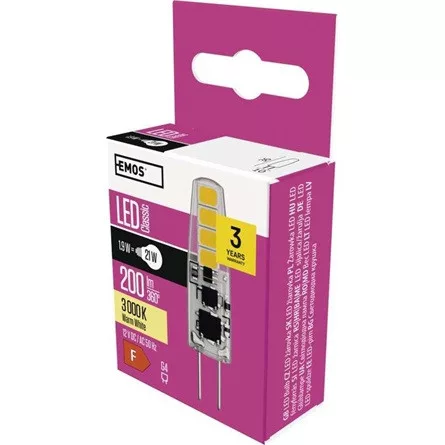 Emos ZQ8620 classic JC 2W 2210lumen G4 LED izzó