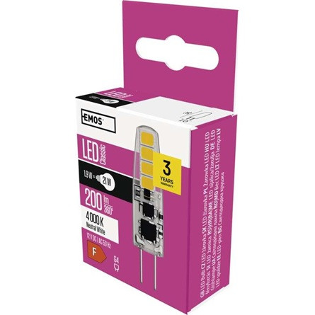 Emos ZQ8621 classic JC 2W 2210lumen G4 LED izzó