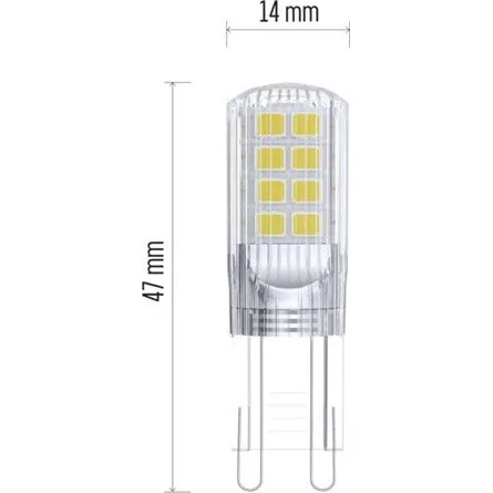 Emos ZQ9536 2,5W (32W)/350 lm/természetes fehér Classic JC /G9 LED izzó