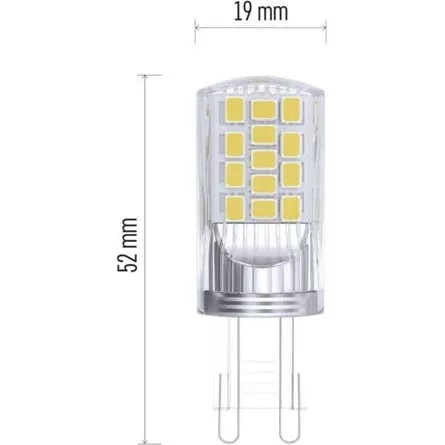 Emos ZQ9544 4W (40W)/470 lm/meleg fehér Classic JC /G9 LED izzó