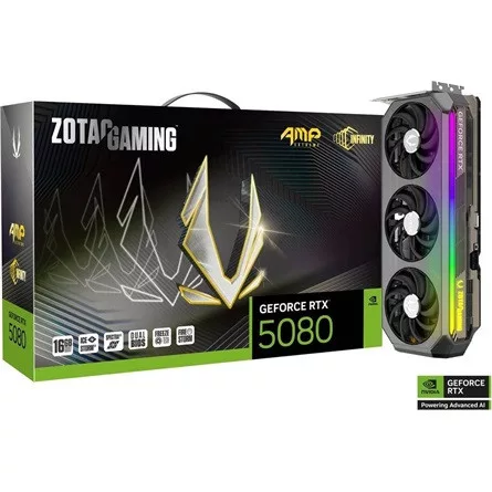Zotac GeForce RTX 5080 AMP Extreme INFINITY 16GB GDDR7 256-bit grafikus kártya