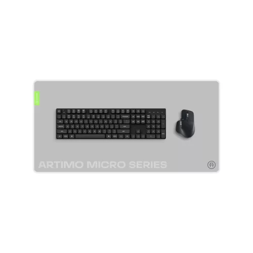 Artimo Desk Mat Micro Series (80x40cm) Mikroszálas textil egérpad Világos szürke