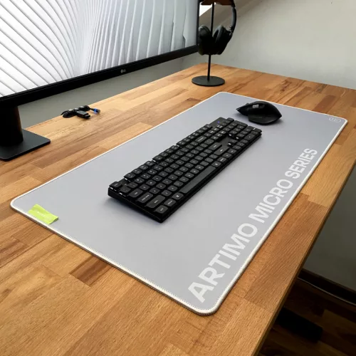 Artimo Desk Mat Micro Series (80x40cm) Mikroszálas textil egérpad Világos szürke